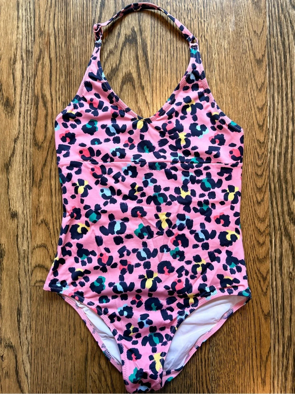 Vilebrequin Pink Leopard Print One-Piece Swimsuit with Multicolor Spots